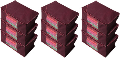 

Kuber Industries Designer Non woven Saree cover/ Saree Bag/ Storage bag Set of 9 Pcs 9 Inches Height COMBONWCMBB28(Maroon)