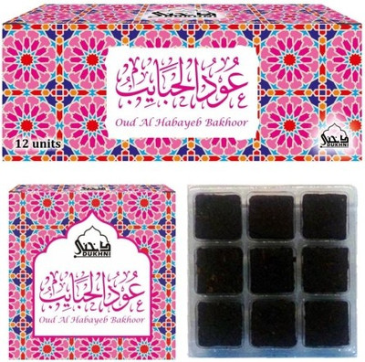 

Dukhni Oud Al Habayeb Tray Bakhoor (9x12 Pcs) Celebration Pack Agarbattis(108 Units)