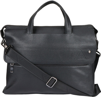 

Bharat Leather Emporium 16 inch Expandable Laptop Messenger Bag(Black)