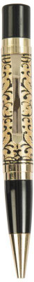 

Maa Bhagwati Steel Body Pen With Gold Colour With Case With Designer Print Ball Pen