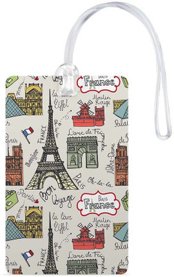 

100yellow Luggage Tags- Printed Colorful High Quality Gloss Finish PVC Travel/Bag Tag with Silicon Strap- Ideal For Gift Luggage Tag(Multicolor)