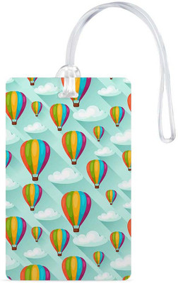 

100yellow Luggage Tags- Printed Colorful High Quality Gloss Finish PVC Travel/Bag Tag with Silicon Strap- Ideal For Gift Luggage Tag(Multicolor)