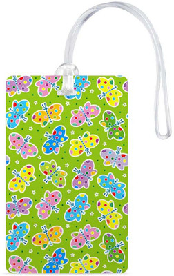 

100yellow Luggage Tags- Bird Printed Green High Quality Gloss Finish PVC Travel/Bag Tag with Silicon Strap- Ideal For Gift Luggage Tag(Multicolor)