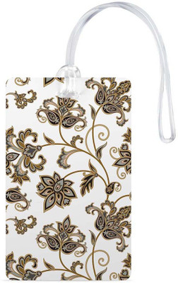 

100yellow Luggage Tags- Printed Colorful High Quality Gloss Finish PVC Travel/Bag Tag with Silicon Strap- Ideal For Gift Luggage Tag(Multicolor)