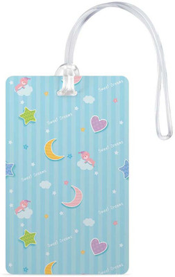 

100yellow Luggage Tags- Printed Colorful High Quality Gloss Finish PVC Travel/Bag Tag with Silicon Strap- Ideal For Gift Luggage Tag(Multicolor)