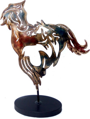 

VedasExports Running Horse T-Light Decorative Showpiece - 32.5 cm(Iron, Multicolor)
