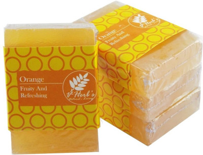 

VHERBS Handcrafted Orange Soap - Pack of 4(200 g, Pack of 4)