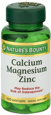 

Nature's Bounty Calcium Magnesium Zinc with Vitamin D3 -100 Caplets(100 No)