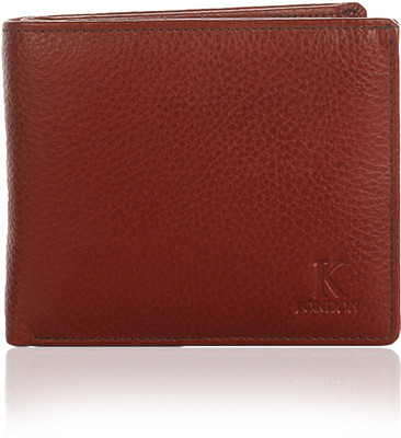 

K London Men Casual, Formal Brown Genuine Leather, Fabric Wallet(9 Card Slots)