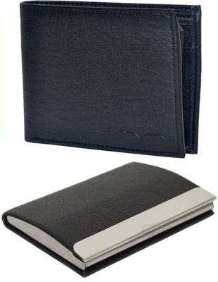 

SOI Men Black Artificial Leather Wallet(5 Card Slots)