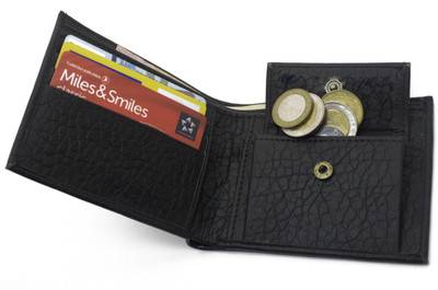

Nietz Men Black Genuine Leather Wallet(6 Card Slots)