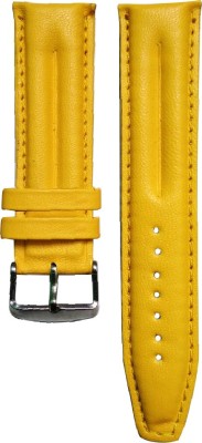 Jyotirs JY-STRP-1014A 22 mm Leather Watch Strap(Yellow)   Watches  (jyotirs)