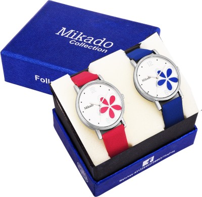 Mikado Stylish Multicolor flora women casual analog watches combo for girls and women with 1 year warranty and quartz machine Watch  - For Boys   Watches  (Mikado)