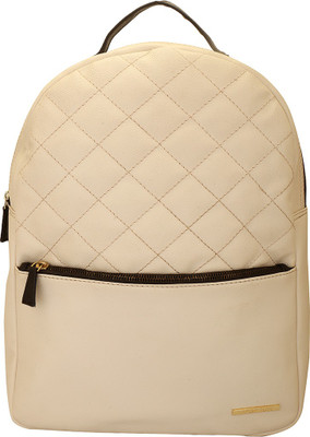 

LAPIS-O- LUPO Blanc Women’s Quilting Laptop Backpack (Off White) Backpack(White, 12 L)