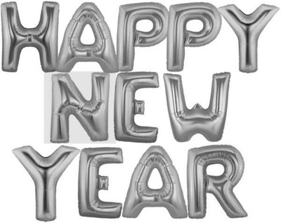 

Shop Online Solid Theme My Party Foil Balloons For Different Party (HAPPY NEW YEAR) Balloon(Silver, Pack of 1)