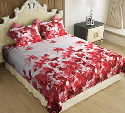 

Home Candy 152 TC Microfiber Double 3D Printed Bedsheet(Pack of 1, Multicolor)