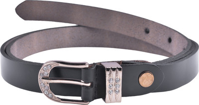 

Snoby Women Casual Black Artificial Leather Belt