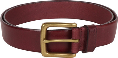 

Vickiana Quest Men Tan Genuine Leather Belt, Maroon