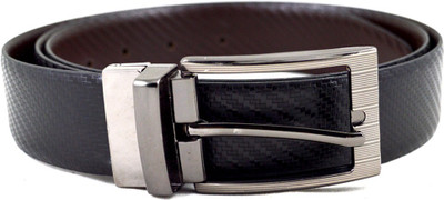 

Hunting Horse Men Formal Black Genuine Leather Reversible Belt, Multicolor