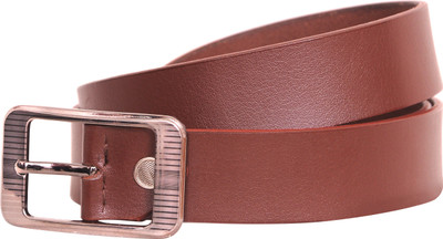 

LARA Men Formal Brown Genuine Leather Reversible Belt, Steel gray