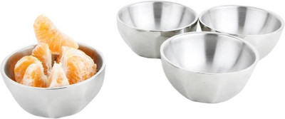 

Sayee Stainless Steel Bowl Set(Silver, Pack of 4)
