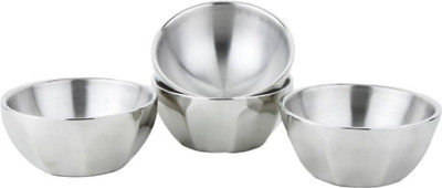 

Sayee Stainless Steel Bowl Set(Silver, Pack of 4)