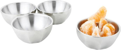 

Sayee Stainless Steel Bowl Set(Silver, Pack of 4)