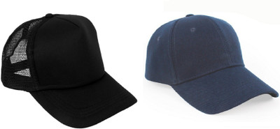 BNB Solid Trucker Cap Cap(Pack of 2)