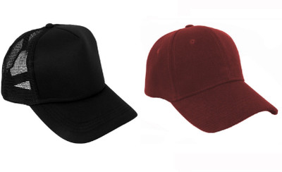 BNB Solid Trucker Cap Cap(Pack of 2)