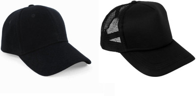 FashMade Solid Sports/Regular Cap Cap(Pack of 2)