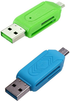 

YTM (Pack of 2) OTG Micro SD+TF Card Reader Card Reader(Multicolor)