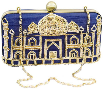 

Falah Party Blue Clutch