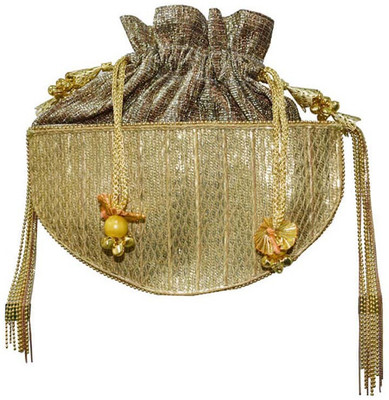 

Falah Party Silver, Gold Clutch, Gold;silver