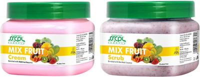 

SSCPL Herbals Mix Fruit Cream & Scrub (150 gms each)(Set of 2)