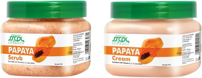 

SSCPL Herbals Papaya Scrub & Cream (150 gms each)(Set of 2)