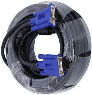 

FineArts Premium Quality 30 mtr meter VGA Male To VGA Male Double Ring Extension for Monitor HDTV/PC/Projector/Lcd/Led/Tft VGA Cable(Compatible with pcs, monitors, lcd, led, Multicolor)