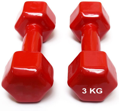

Fitness Solutions 3 kg Solid Steel Vinyl Dumbbell Pairs For All ( Color may Vary) Fixed Weight Dumbbell(3 kg)