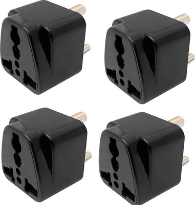 

Brand one 3 pin travel universal multi plug adaptor (pack of 4) 6 A Three Pin Socket