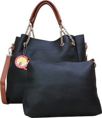 

mariQuita Tote(Black, Tan)