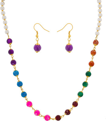 LUXOR Alloy Gold-plated Multicolor Jewellery Set(Pack of 1)