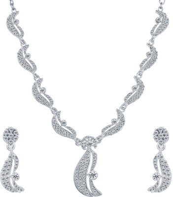 AADITA Alloy Sterling Silver Silver Jewellery Set(Pack of 1)