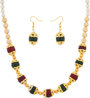 LUXOR Alloy Gold-plated Multicolor Jewellery Set(Pack of 1)