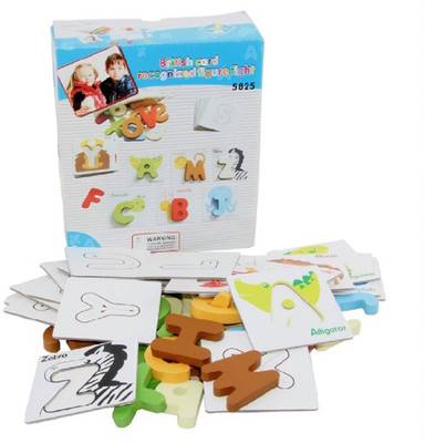 

Montez Alphabetic Digital Card Pairing And Animal Puzzle Digital Wooden Blocks Board Game(Multicolor)
