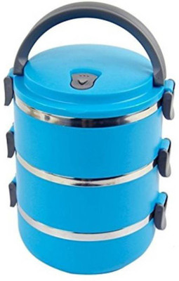 VibeX ® Triple 3 layer Stainless Steel Bento Lunch Box for Kids Thermal Food Container 3 Containers Lunch Box(2100 ml) VibeX ® Triple 3 layer Stainless Steel Bento Lunch Box for Kids Thermal Food Container 3 Containers Lunch Box(2100 ml)