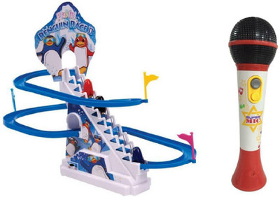 

J H Traders Funny Penguin Racing Track with Super Microphone Mic for kids(Multicolor)