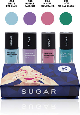 

Sugar Tip Tac Toe "Pastel Love" Nail Lacquer Gift Box Multicolor(Pack of 4)