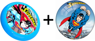 

Demastil Combo of Superman Inflatable Ball 9 inch & A Flying Disc(Multicolor)