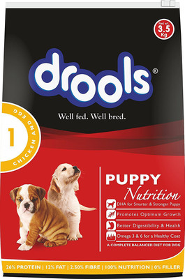 

Drools Drools Chicken and Egg Puppy Dog Food By Pawsitively Pet Care -3.5 Kg Chicken 3.5 kg Dry Dog Food