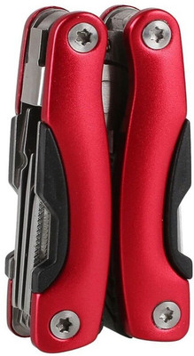 

Jeeya Folding Pliers with Mini 9 Multipurpose Functions Tools Blue Hand Tool Kit(9 Tools), Red