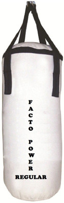 

FACTO POWER Regular 2.5 Feet Long, CANVAS Material, White Color, Unfilled with Hanging Straps Hanging Bag(2.5, 30 kg)